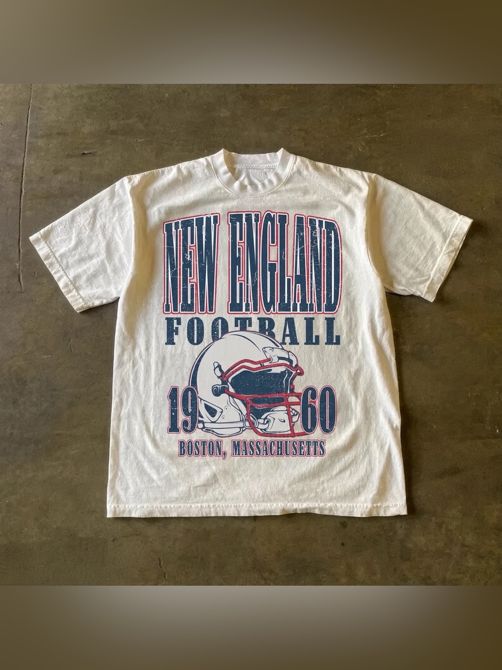 New England Football Comfort Color Graphic Tee, The Patriots Sports T-Shirt